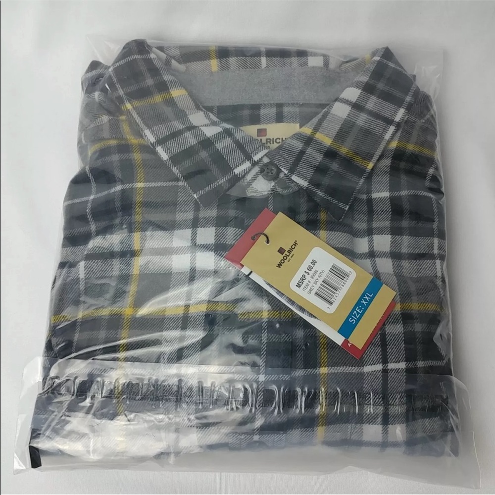 Woolrich Augusta Flannel Sz XXL Grey Sky - Picture 4 of 8